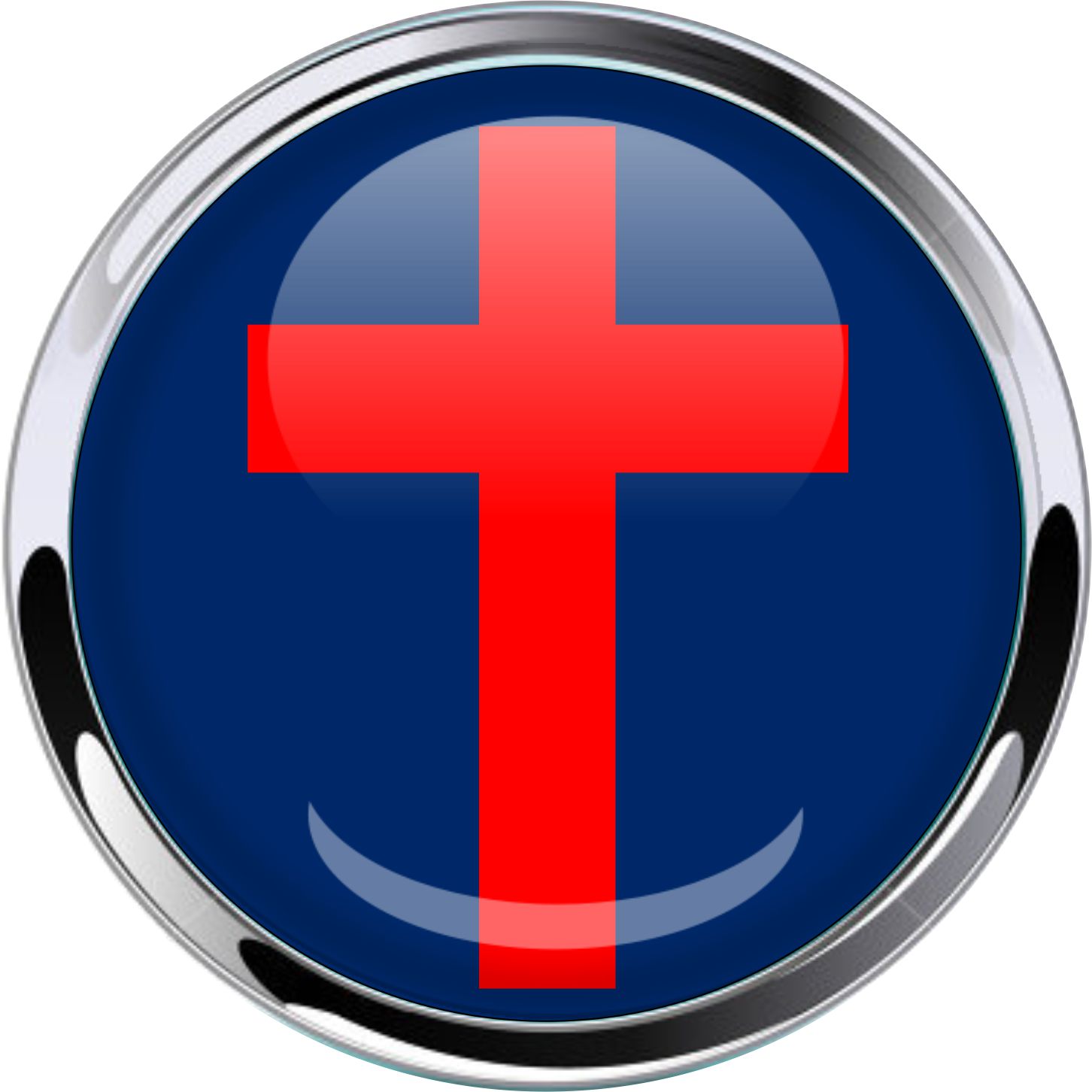 Red Cross Christian Flag Car Emblem